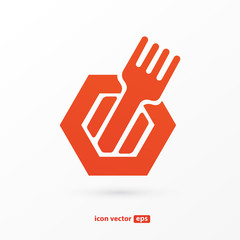 Obraz premium Business food and drink concept. Vector cutlery illustration