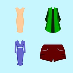 woman clothes icons set