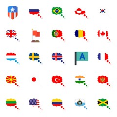 flags icons set