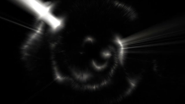 Bright light effects in a dark background