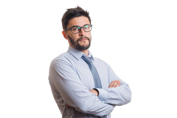 Portrait of young bearded man