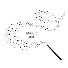 Magic wand on white background illustration. - 205402236
