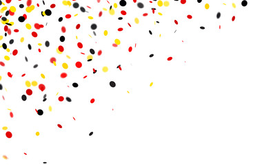 Konfetti Trikolore Deutschland mit Textfreiraum seitlich