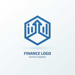 Illustration of business logotype bidding and auction.