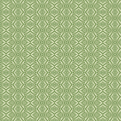 Fototapeta premium Green Geometric pattern in repeat. Fabric print. Seamless background, mosaic ornament, ethnic style. 
