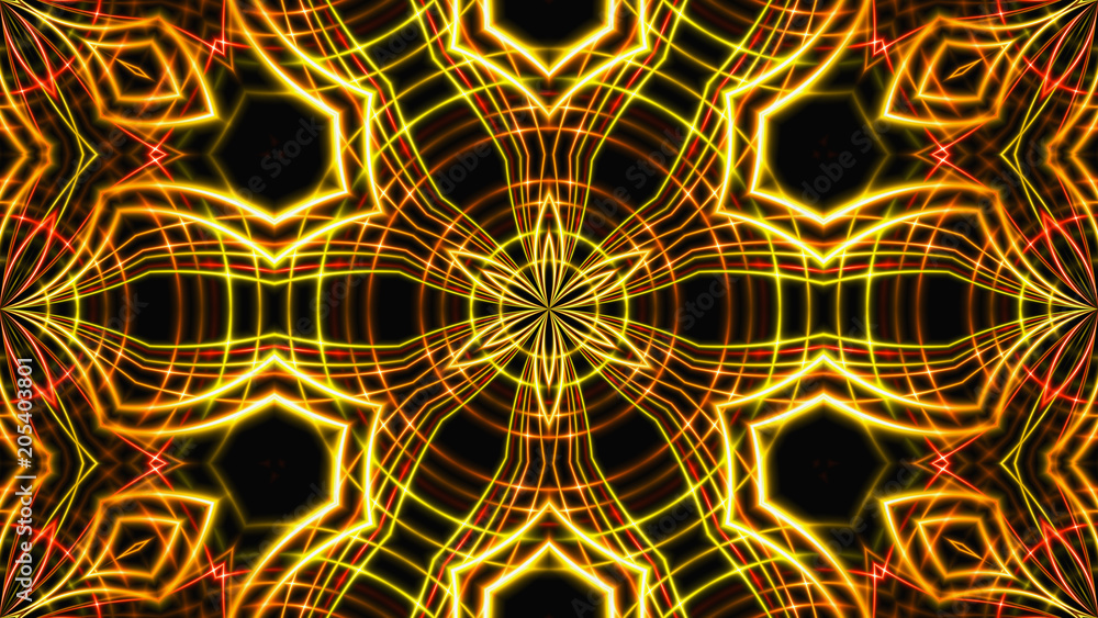 Poster abstract golden stage light. 3d rendering background