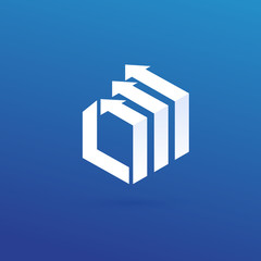 Fototapeta premium Illustration of business logotype bidding and auction.