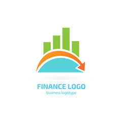Fototapeta premium Illustration of business logotype bidding and auction.
