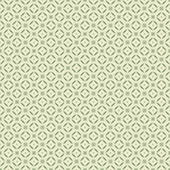 Green Geometric pattern in repeat. Fabric print. Seamless background, mosaic ornament, ethnic style. 