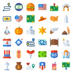 United States icons set