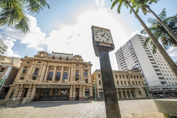 Old building. A large theater located in the city of Ribeirão Preto, state of São Paulo, first...