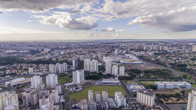 Aerial image of the Ribeirão Preto city.
