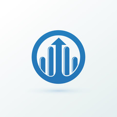 Illustration of business logotype bidding and auction.