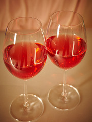 bottle of wine and glass on the table