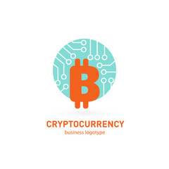 Illustration of business logotype cryptocurrency.