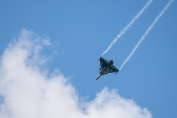 Rafale from the French Air Force seen at the 2017 World Cup in Courchevel