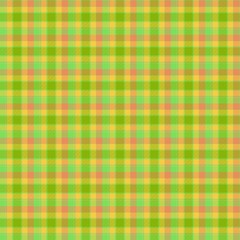 Fresh spring green yellow orange tartan checker checkered seamless pattern