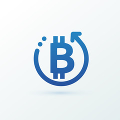 Illustration of business logotype cryptocurrency.