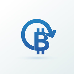 Illustration of business logotype cryptocurrency.