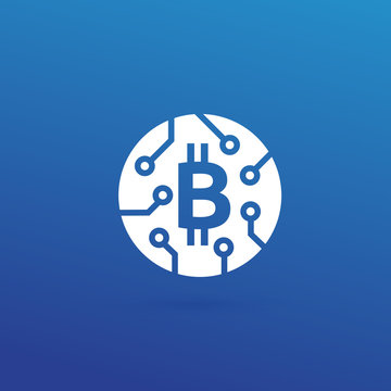 Illustration of business logotype cryptocurrency.