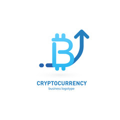 Obraz premium Illustration of business logotype cryptocurrency.