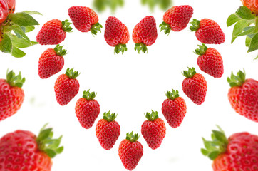 strawberries in the shape of a heart