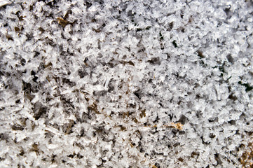 Macro shot of snow