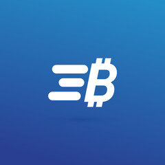 Illustration of business logotype cryptocurrency.