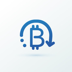 Illustration of business logotype cryptocurrency.