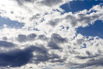 Fototapeta premium Sky with clouds and sun.