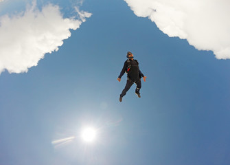 Naklejka na ściany i meble Skydiver Cloudscape speed