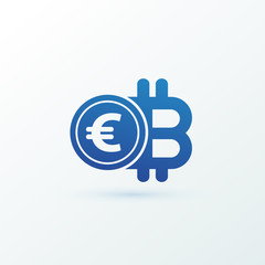Illustration of business logotype cryptocurrency.