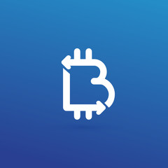 Illustration of business logotype cryptocurrency.