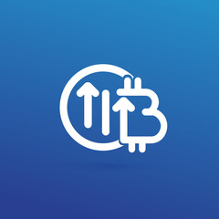 Illustration of business logotype cryptocurrency.