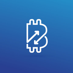 Illustration of business logotype cryptocurrency.