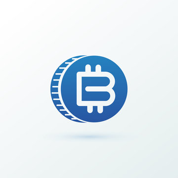 Illustration of business logotype cryptocurrency.