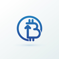 Illustration of business logotype cryptocurrency.