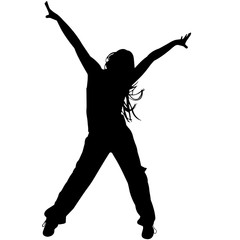 Zumba Lady Dancer with arms streched
