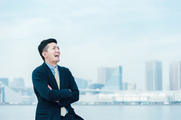 笑顔のビジネスマン