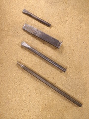 chisel on the blackboard