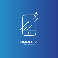 Illustration design of logotype business web marketing.