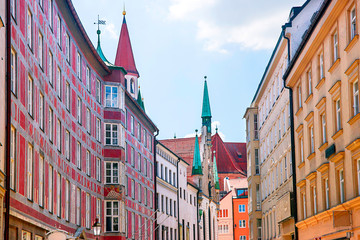 Cityscape in Munich old city center