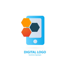 Illustration design of logotype business web marketing.