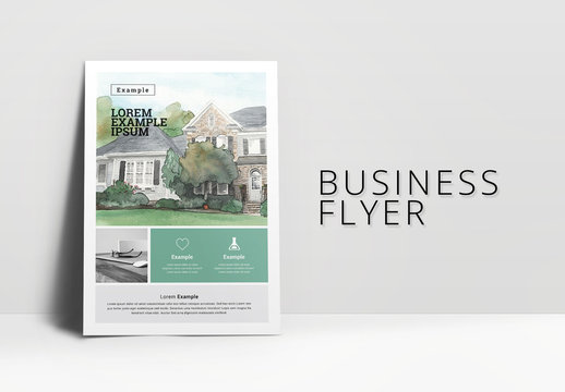 Teal and Gray Flyer Layout