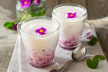 yogurt with raspberry jam