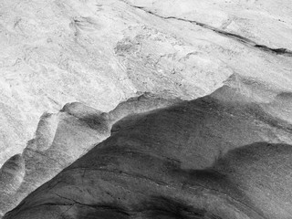 Rock cliff black and white background