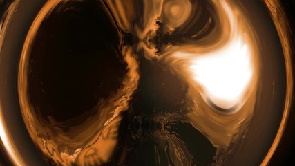 Orange circular abstract in a dark background