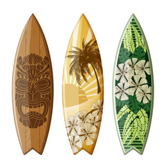 Surfboards with Flat Design