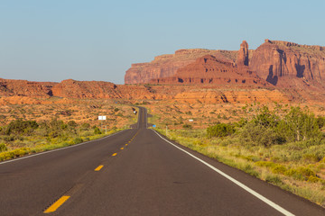 The way toward Monument Valley Navajo Tribal Park