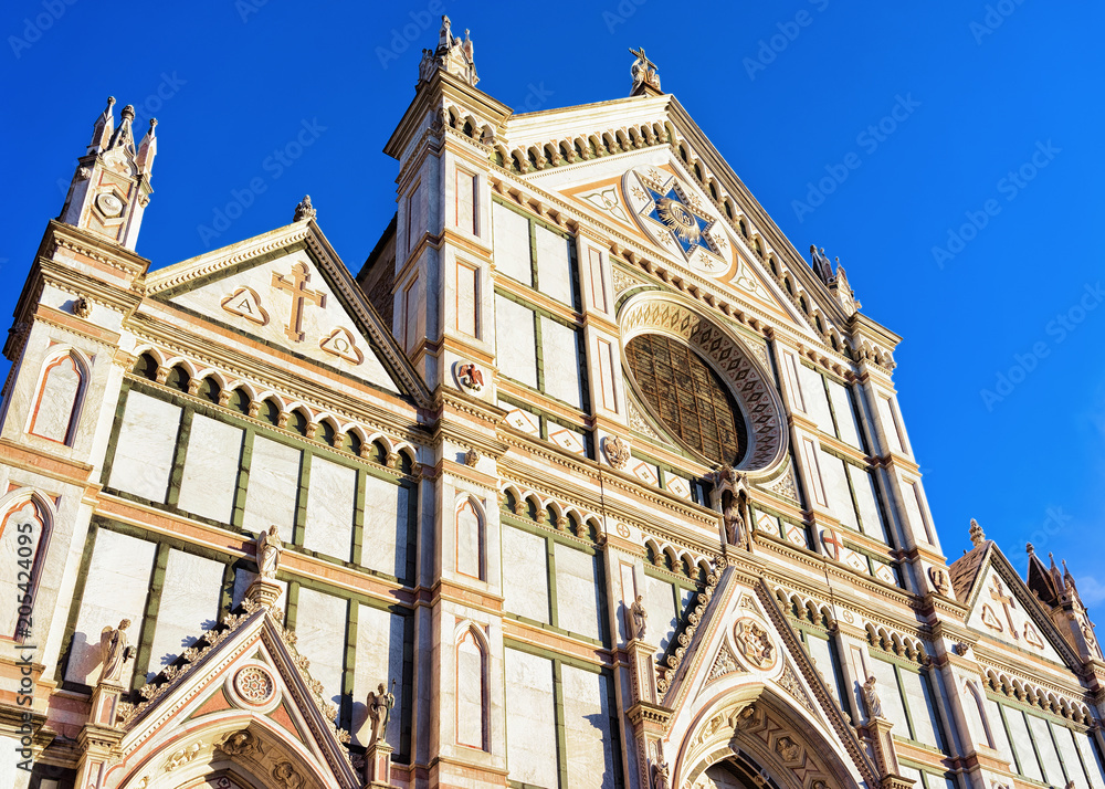 Wall mural santa croce basilica in old town of florence